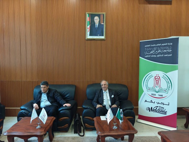 استقبال ممثل الاتحاد الأوروبي المكلف بملف جامعة علوم الصحة