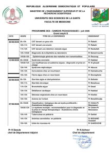 Programme des samedis pédagogiques