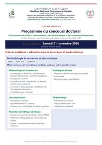 PROGRAMME FOR THE DOCTORAL COMPETITION